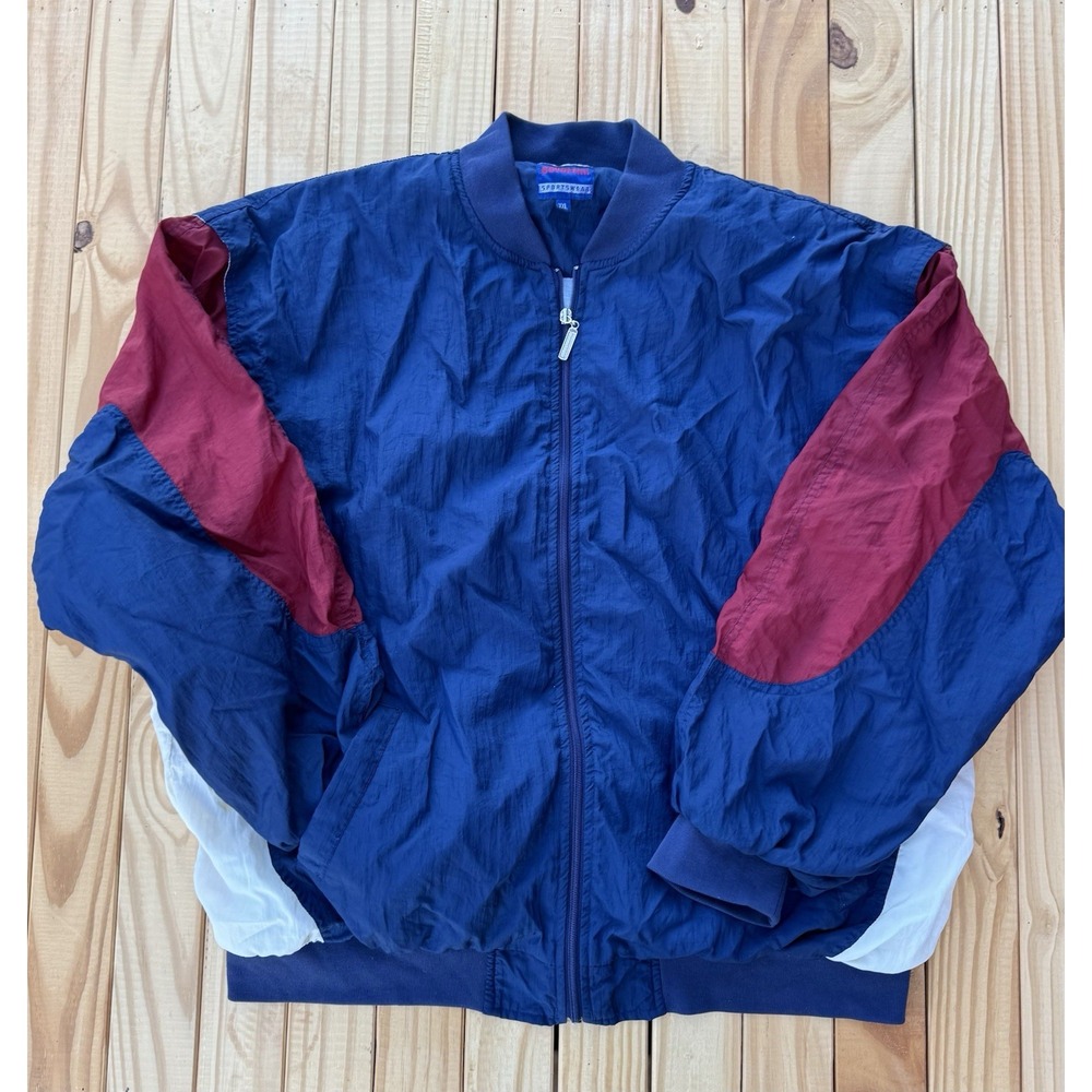 1990's Bovattini Sportswear Color Block Windbreaker Jacket | Size XXLarge